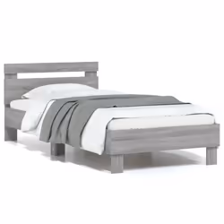 Giroletto con Testiera Grigio Sonoma 90x200cm Legno Multistratocod mxl 109996 - Vista aggiuntiva 2