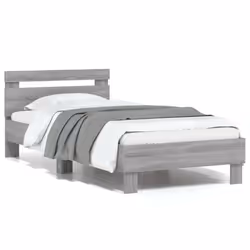 Giroletto con Testiera Grigio Sonoma 75x190cm Legno Multistratocod mxl 111299 - Vista aggiuntiva 2