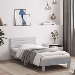 Giroletto con Testiera e LED Grigio Cemento 90x200 cmcod mxl 110663 - Vista aggiuntiva 3