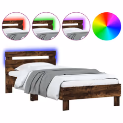Giroletto con Testiera e LED Rovere Fumo 90x190 cmcod mxl 110665 - Vista aggiuntiva 2
