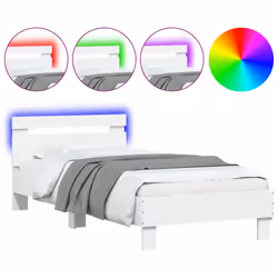 Giroletto con Testiera e LED Bianco 75x190 cmcod mxl 86686 - Vista aggiuntiva 2