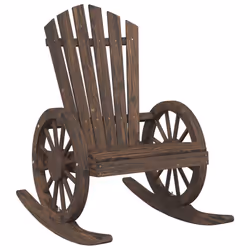 Sedia a Dondolo Adirondack in Legno Massello di Abetecod mxl 115368 - Vista aggiuntiva 2