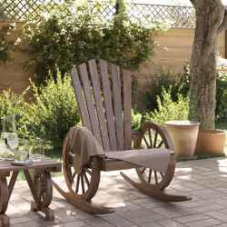 Sedia a Dondolo Adirondack in Legno Massello di Abetecod mxl 115368 - Vista aggiuntiva 3