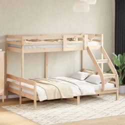 Letto a Castello 90x200/140x200 cm in Legno Massello di Pino Vidaxl 89059
