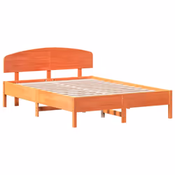 Giroletto con Testiera Marrone Cera 150x200 cm Massello Pinocod mxl 116265 - Vista aggiuntiva 3