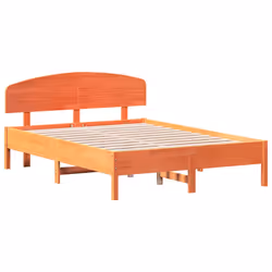 Giroletto con Testiera Marrone Cera 140x190 cm Massello Pinocod mxl 92303 - Vista aggiuntiva 3
