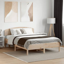 Giroletto con Testiera 120x190 cm in Legno Massello di Pino Vidaxl 89261