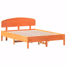Giroletto con Testiera Marrone Cera 120x190 cm Massello Pinocod mxl 116270 - Vista aggiuntiva 3