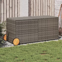 Vidaxl - Contenitore da Giardino con Ruote Grigio 283L in Polyrattan