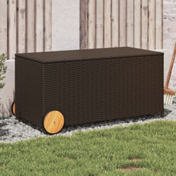 Vidaxl - Contenitore da Giardino con Ruote Marrone 190L in Polyrattan