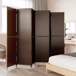Divisorio per Ambienti a 6 Pannelli Marrone in Polyrattancod mxl 133782 - Vista aggiuntiva 3