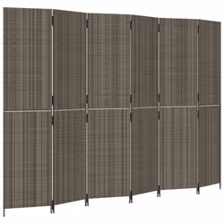 Divisorio per Ambienti a 6 Pannelli Grigio in Polyrattancod mxl 85834 - Vista aggiuntiva 2