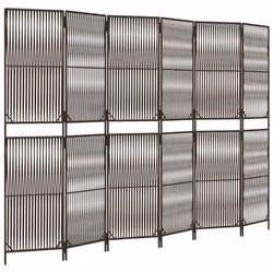 Divisorio per Ambienti a 6 Pannelli Marrone in Polyrattancod mxl 86732 - Vista aggiuntiva 2