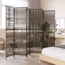 Divisorio per Ambienti a 6 Pannelli Marrone in Polyrattancod mxl 86732 - Vista aggiuntiva 3