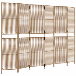 Divisorio per Ambienti a 6 Pannelli Beige in Polyrattancod mxl 86730 - Vista aggiuntiva 2