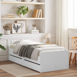 vidaXL Giroletto con Cassetti Bianco 90x190 cm