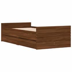 Giroletto con Cassetti Rovere Marrone 75x190 cm Small Singlecod mxl 85395 - Vista aggiuntiva 3