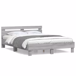 vidaXL Giroletto Testiera Grigio Sonoma 150x200 cm Legno Multistrato - Vista aggiuntiva 2