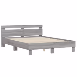 vidaXL Giroletto Testiera Grigio Sonoma 150x200 cm Legno Multistrato - Vista aggiuntiva 3