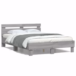 vidaXL Giroletto Testiera Grigio Sonoma 135x190 cm Legno Multistrato - Vista aggiuntiva 2