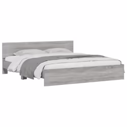 vidaXL Giroletto con Testiera Grigio Sonoma 180x200 cm - Vista aggiuntiva 3