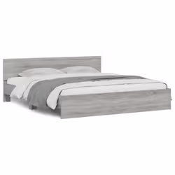 Giroletto con Testiera Grigio Sonoma 160x200 cmcod mxl 85518 - Vista aggiuntiva 2