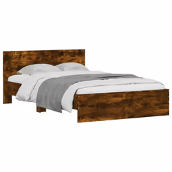 vidaXL Giroletto con Testiera Rovere Fumo 135x190 cm - Vista aggiuntiva 3
