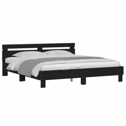 Giroletto con Testiera e LED Nero 200x200 cmcod mxl 86027 - Vista aggiuntiva 3