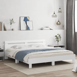 Giroletto con Testiera e LED Bianco 180x200 cmcod mxl 86028
