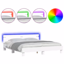 Giroletto con Testiera e LED Bianco 180x200 cmcod mxl 86028 - Vista aggiuntiva 2