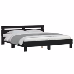 Giroletto con Testiera e LED Nero 180x200 cmcod mxl 110001 - Vista aggiuntiva 3