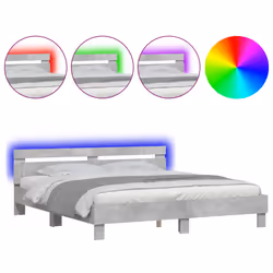 Giroletto con Testiera e LED Grigio Cemento 180x200 cmcod mxl 133989 - Vista aggiuntiva 2