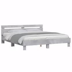 Giroletto con Testiera e LED Grigio Cemento 160x200 cmcod mxl 133990 - Vista aggiuntiva 3