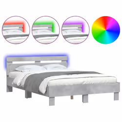 Giroletto con Testiera e LED Grigio Cemento 120x200 cmcod mxl 133995 - Vista aggiuntiva 2