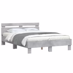 Giroletto con Testiera e LED Grigio Cemento 135x190 cmcod mxl 116776 - Vista aggiuntiva 3