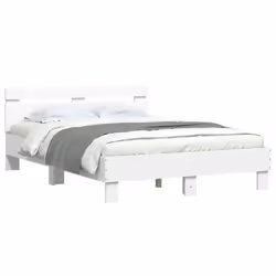 vidaXL Giroletto con Testiera e LED Bianco 120x190 cm - Vista aggiuntiva 3