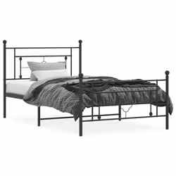 Giroletto con Testiera e Pediera Metallo Nero 107x203 cmcod mxl 133669 - Vista aggiuntiva 3