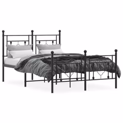 Giroletto con Testiera e Pediera Metallo Nero 120x190 cmcod mxl 109687 - Vista aggiuntiva 3