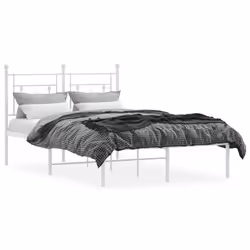 Giroletto con Testiera Metallo Bianco 120x190 cmcod mxl 133678 - Vista aggiuntiva 3
