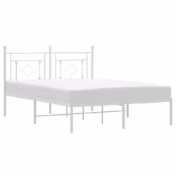 Giroletto con Testiera Metallo Bianco 140x190 cmcod mxl 85733 - Vista aggiuntiva 2