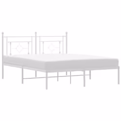 Giroletto con Testiera Metallo Bianco 160x200 cmcod mxl 133680 - Vista aggiuntiva 2