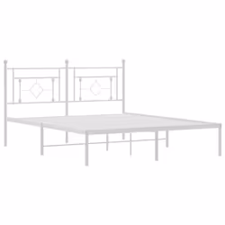 Giroletto con Testiera Metallo Bianco 160x200 cmcod mxl 133680 - Vista aggiuntiva 3