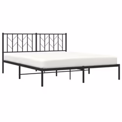 vidaXL Giroletto con Testiera in Metallo Nero 160x200 cm - Vista aggiuntiva 3