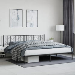 Vidaxl - Giroletto con Testiera in Metallo Nero 200x200 cm 49132