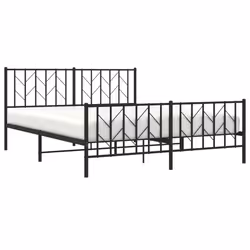Giroletto con Testiera e Pediera Metallo Nero 160x200 cmcod mxl 85644 - Vista aggiuntiva 3