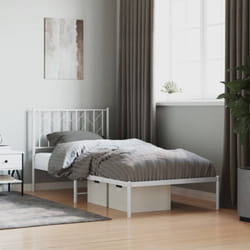 Vidaxl - Giroletto con Testiera Metallo Bianco 90x200 cm 15830