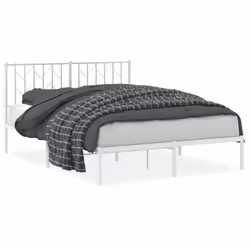 Giroletto con Testiera Metallo Bianco 140x200 cmcod mxl 85842 - Vista aggiuntiva 2