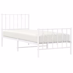 Giroletto con Testiera e Pediera Metallo Bianco 80x200 cmcod mxl 133895 - Vista aggiuntiva 3