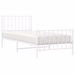 Giroletto con Testiera e Pediera Metallo Bianco 90x200 cmcod mxl 133894 - Vista aggiuntiva 3