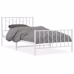 Giroletto con Testiera e Pediera Metallo Bianco 107x203 cmcod mxl 85936 - Vista aggiuntiva 2